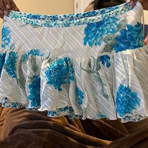 NWT White and blue ABERCROMBIE AND FITCH Tiered skirt
